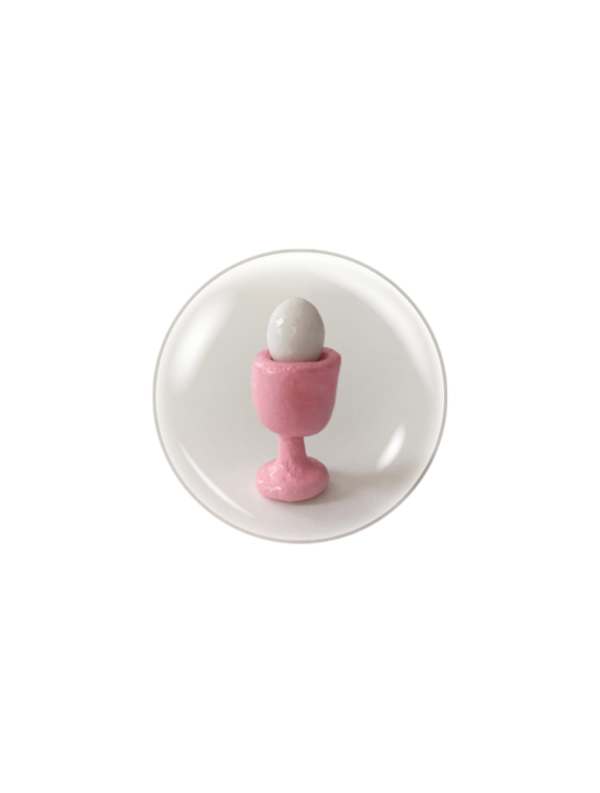 Pink egg cup tok